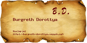 Burgreth Dorottya névjegykártya